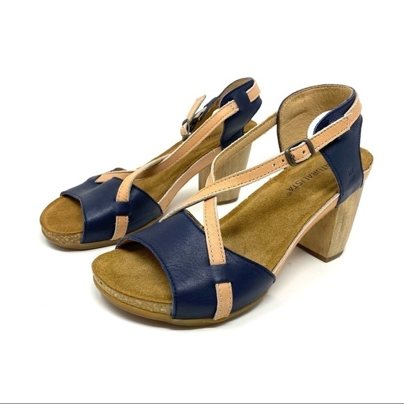 El Naturalista leather Kuna sandals ocean - Picture 2 of 7